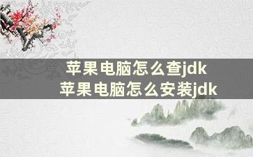 苹果电脑怎么查jdk 苹果电脑怎么安装jdk